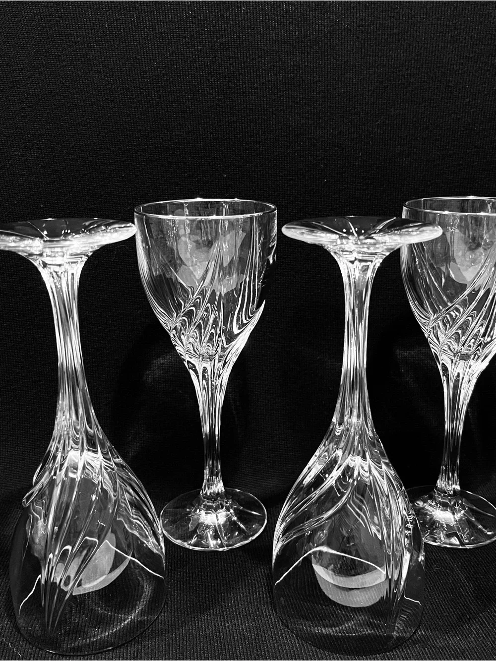 Vintage LENOX Debut Gold Crystal Wine Glasses Set of 4